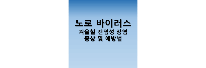 노로 바이러스 증상 및 예방법 썸네일