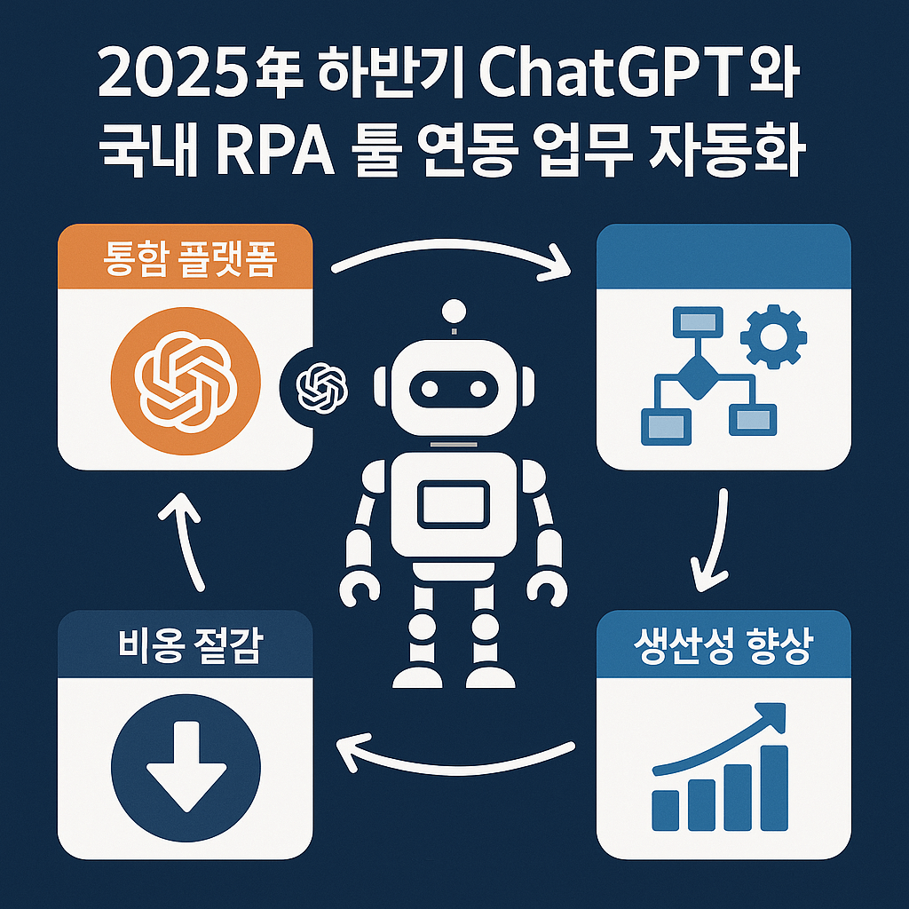 2025년 한국 하반기 ChatGPT와 국내 RPA 툴 연동 업무 자동화