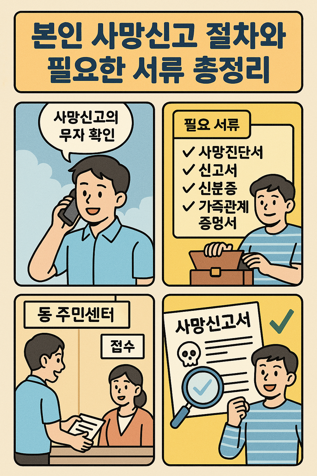 본인 사망신고 절차와 필요한 서류 총정리
