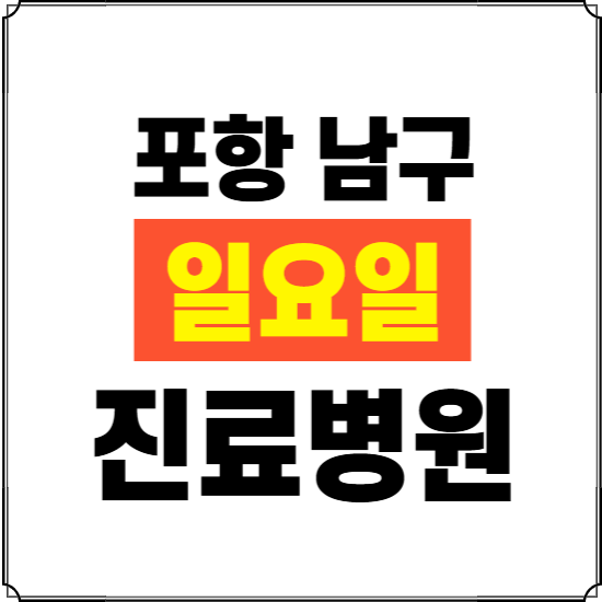 포항시 남구 일요일 진료병원 찾기 ❘ 24시 휴일 주말 응급 야간 심야 문여는 병원