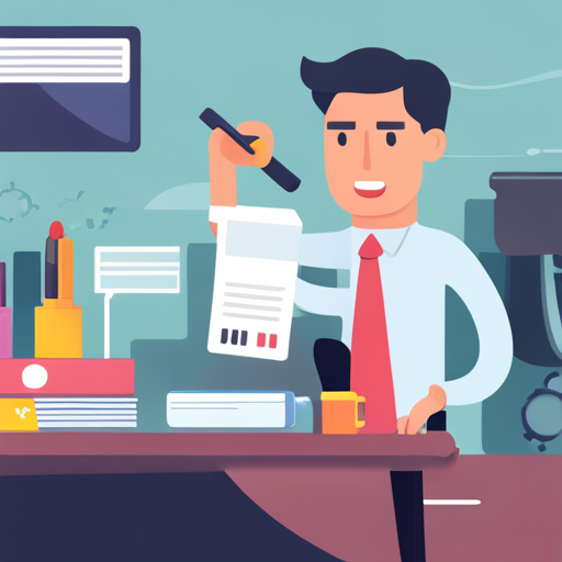 사무실 책상에서 열심히 일하는 직장인