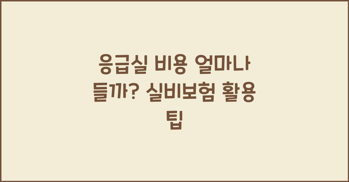 응급실 비용