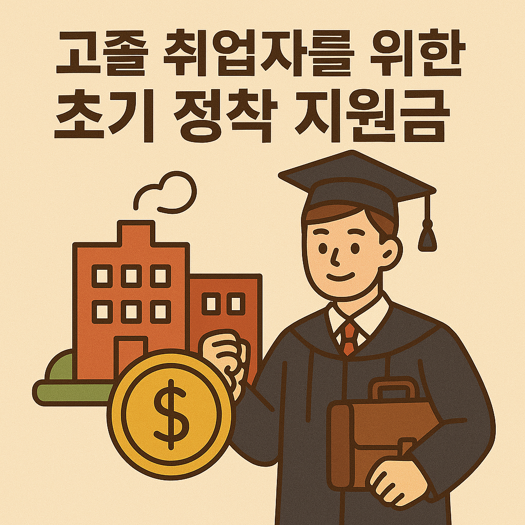 고졸 취업자를 위한 초기 정착 지원금 포스터 이미지.