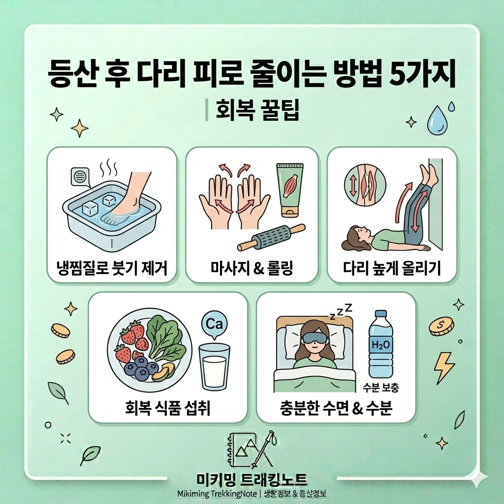등산 후 다리 피로 줄이는 방법 5가지 ㅣ 회복 꿀팁