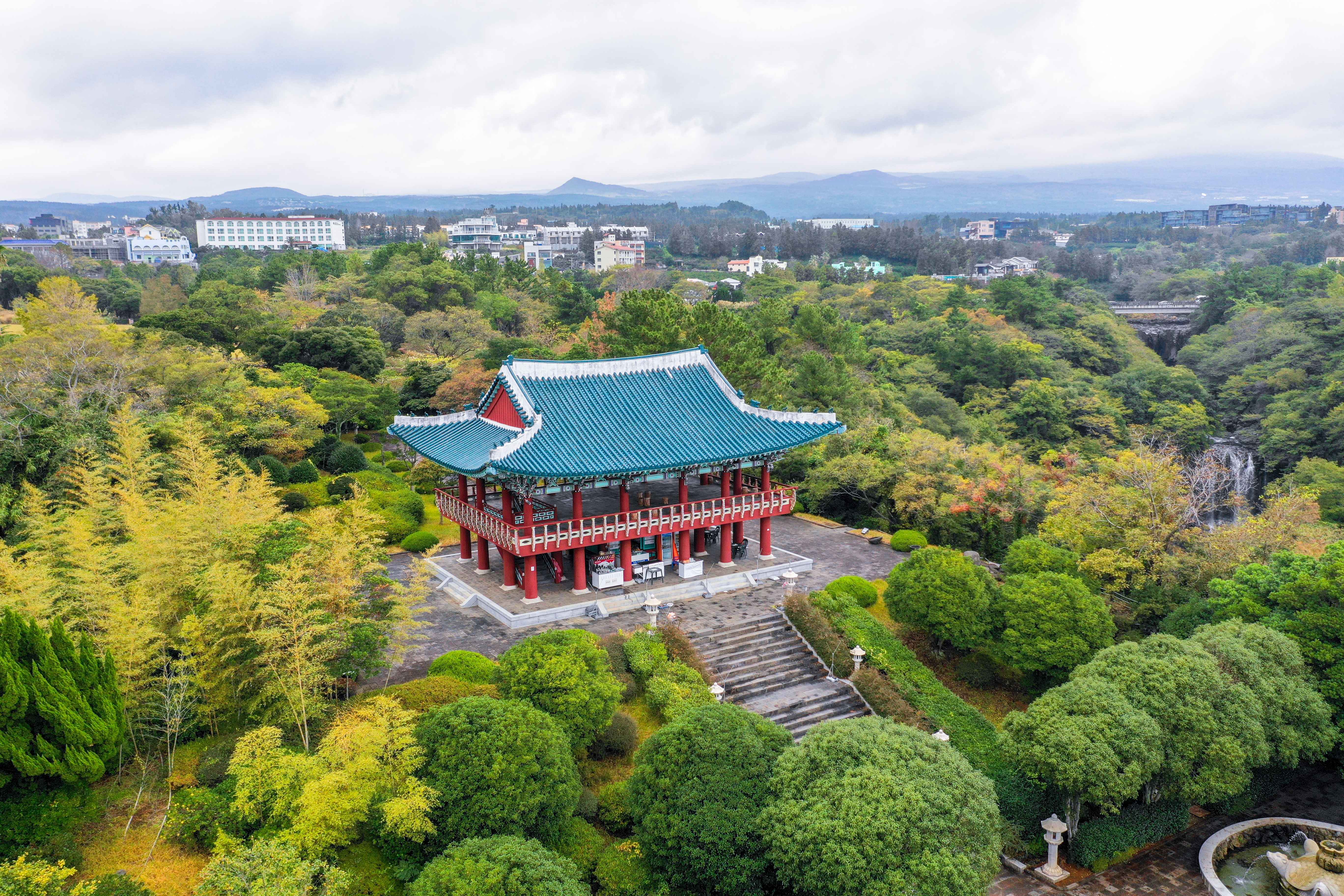 제주도 천제연 폭포 사진