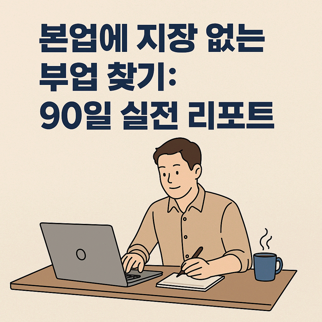 본업에 지장 없는 부업 찾기: 90일 실전 리포트