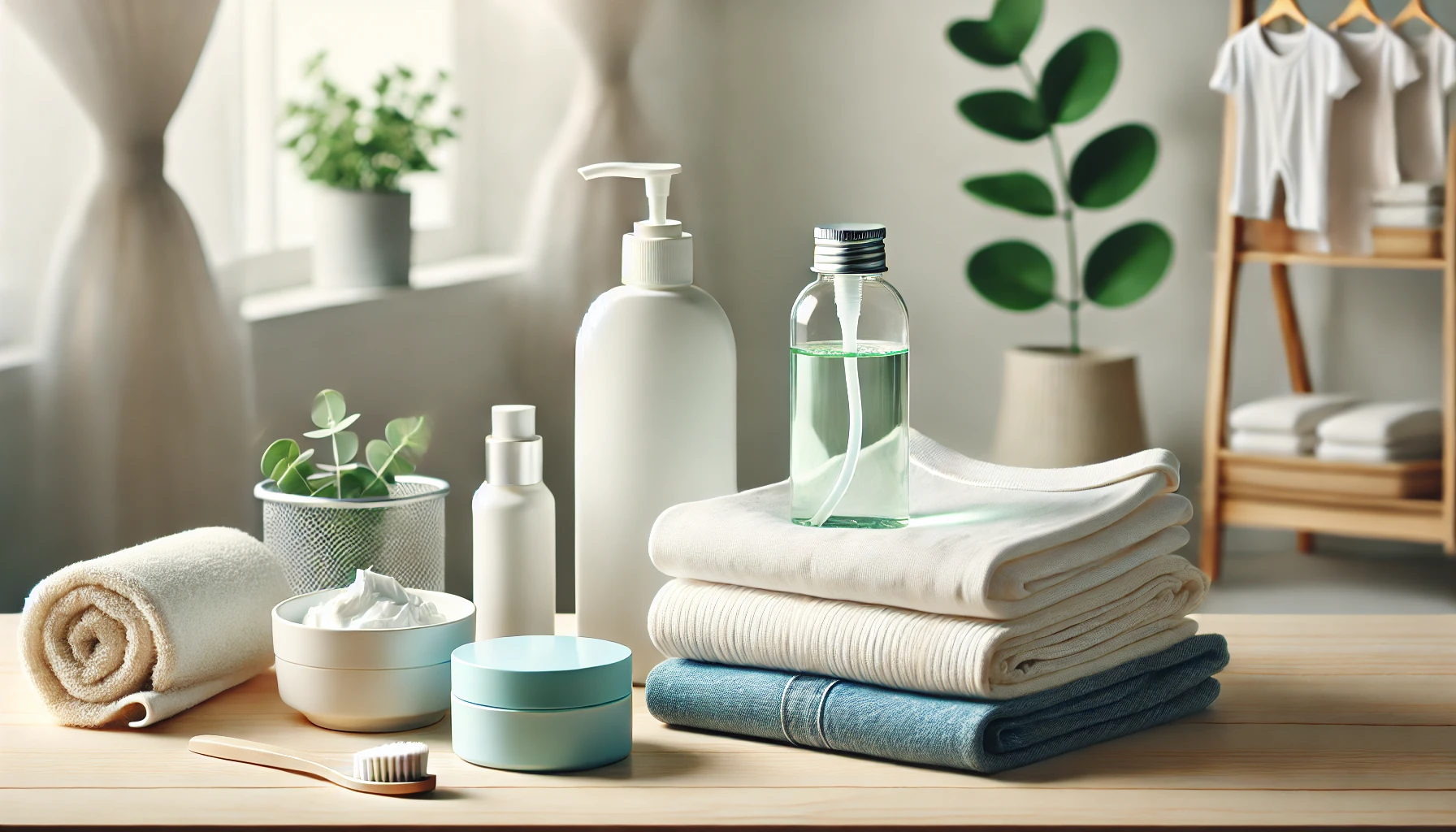 위생적인 면소재 속옷 &amp; 파우더 제품