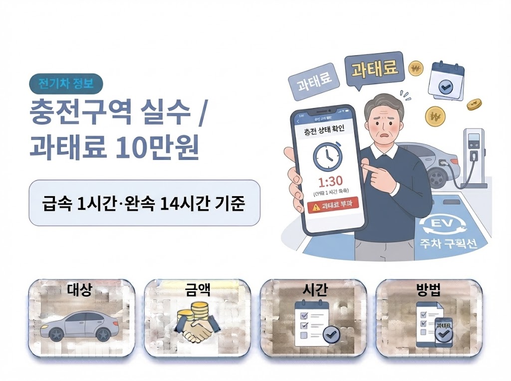 전기차 충전구역 과태료 실수 안내 썸네일