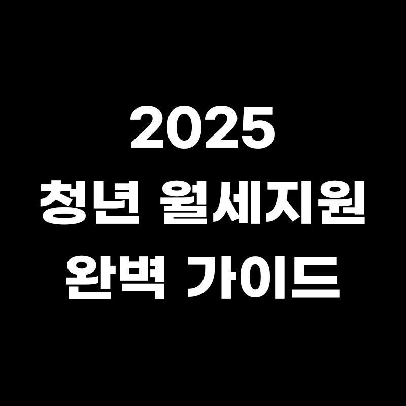 검정색 배경에 2025 청년 월세지원 완벽 가이드라고 흰색으로 적힌 썸네일
