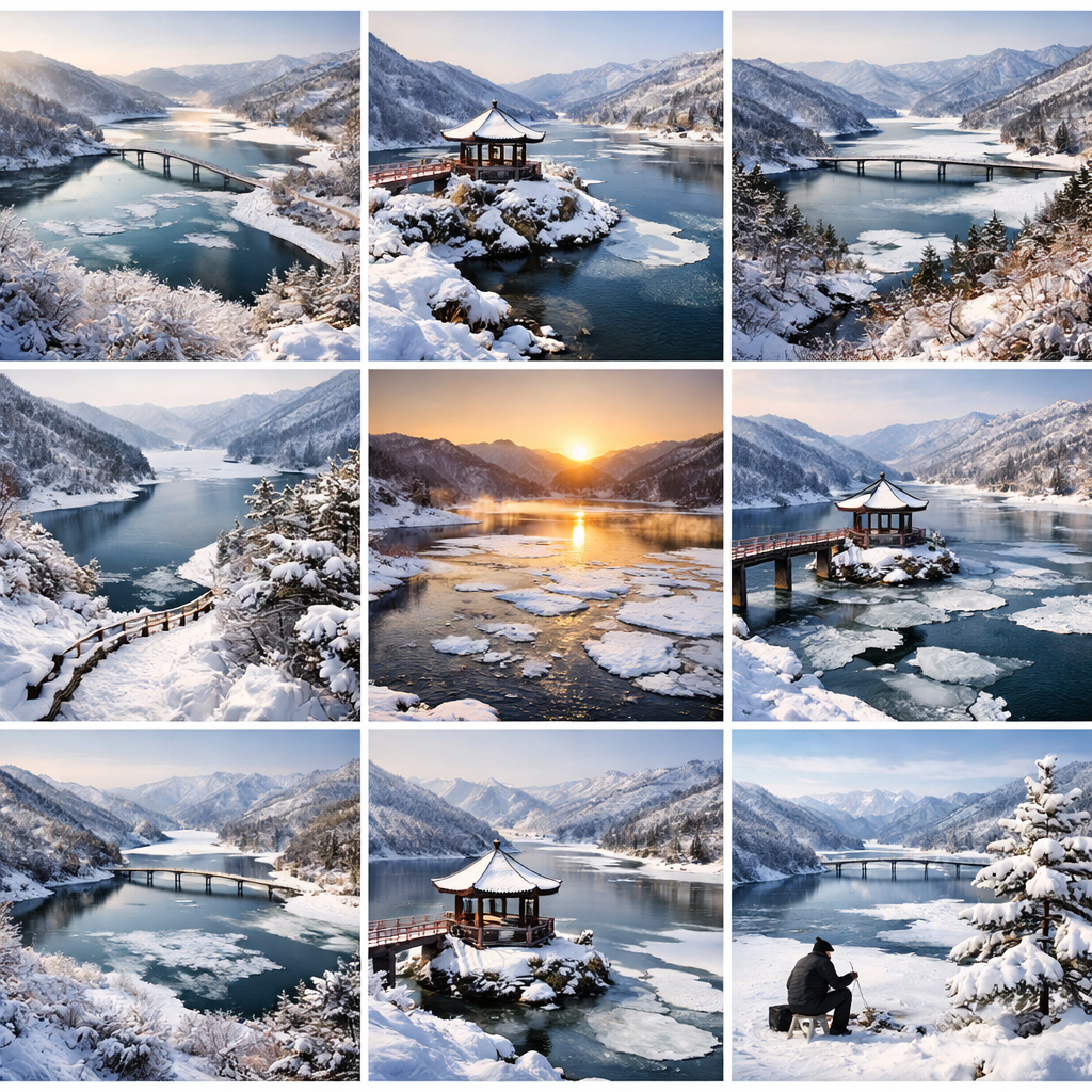 비룡담저수지 겨울 풍경 총정리 설경, 산책, 사진명소