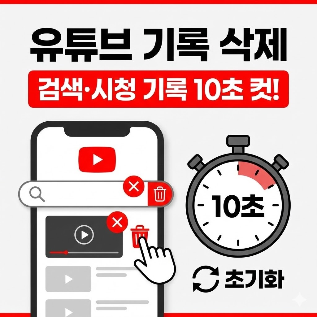 모바일 유튜브 앱에서 검색 및 시청 기록을 삭제하는 단계별 방법 요약