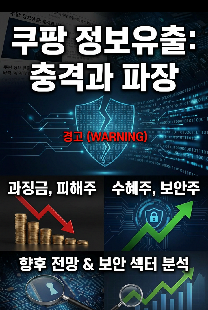 쿠팡 정보유출 전말과 범위 및 과징금, 관련주, 수혜주, 피해주와 향후 전망, 보안주섹터 분석