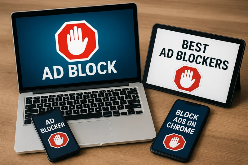 광고 차단된 기기 화면