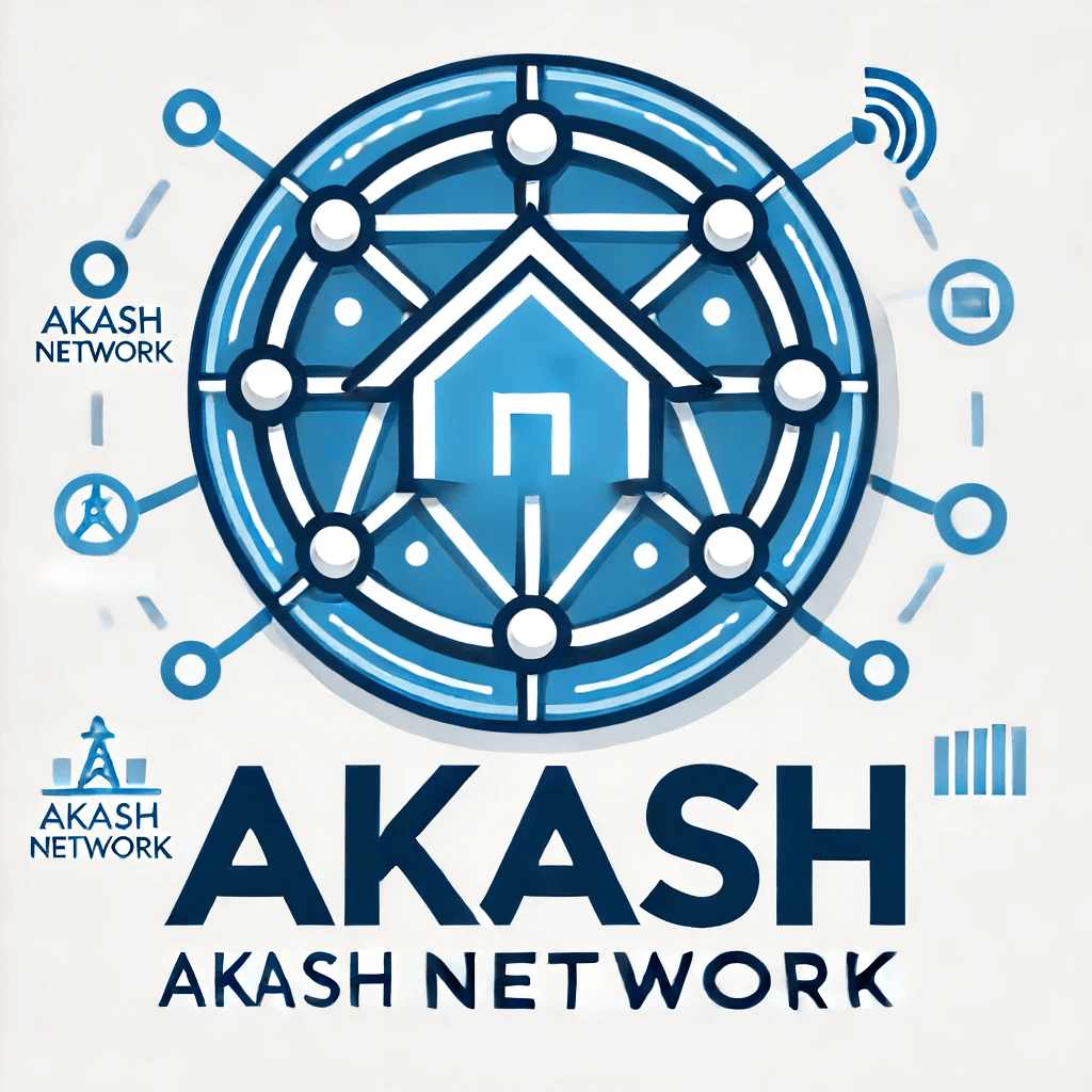 아카시 네트워크 코인 로고이다 파란색의 원형 테두리 안에 집모양의 아이콘이 들어있다.