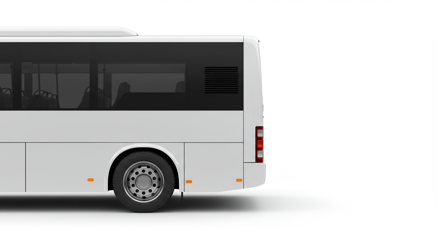 버스의 좌측 후반부 모습