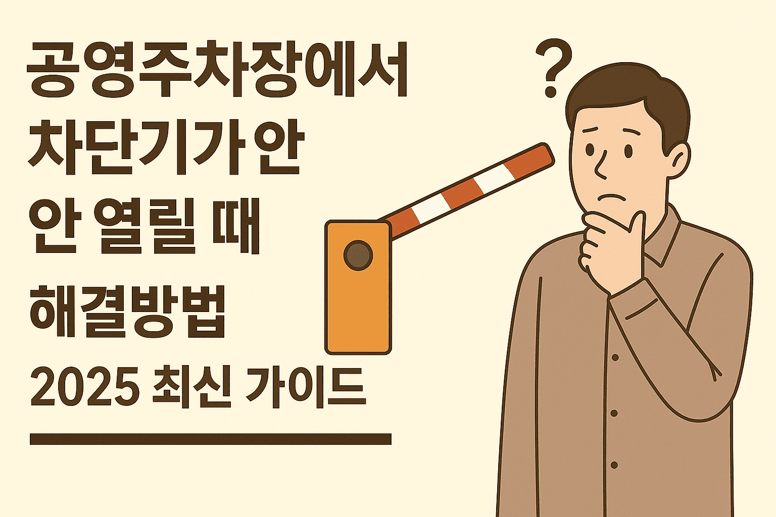 공영주차장에서 차단기가 안 열릴 때 해결방법 ❘ 2025 최신 가이드