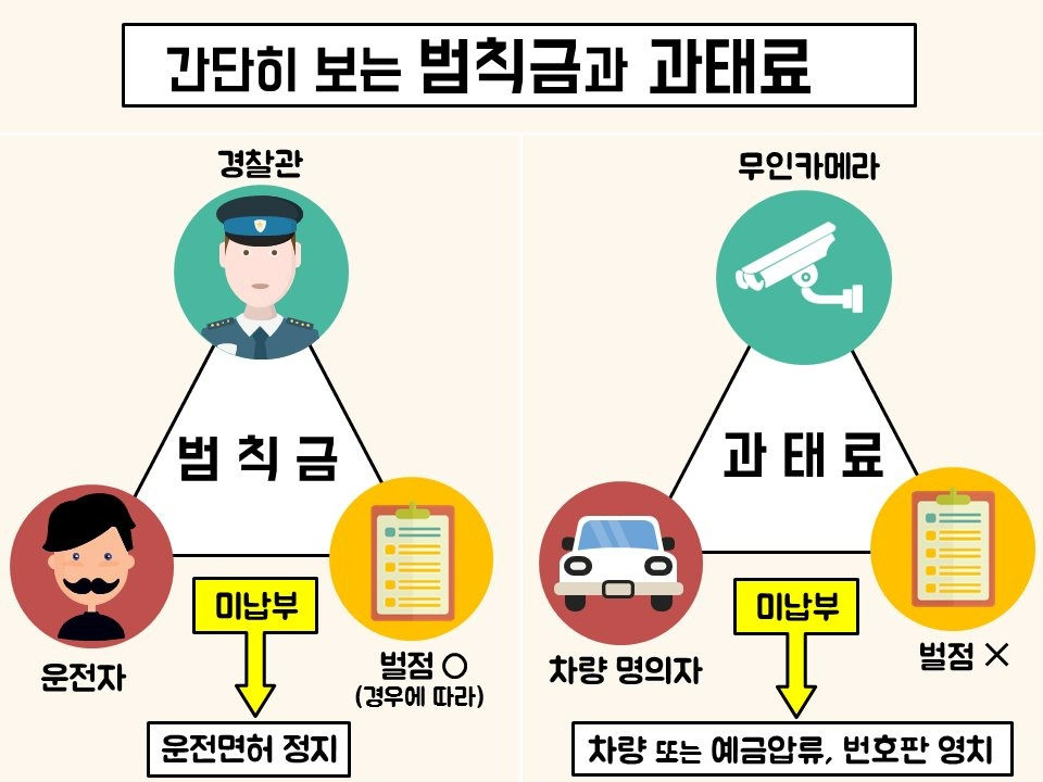 과태료와 범칙금의 차이