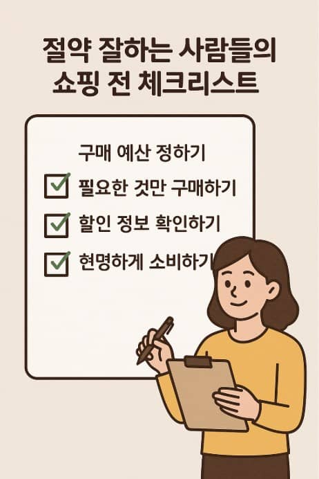 절약 잘하는 사람들의 쇼핑 전 체크 리스트