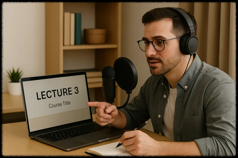 집에서 콘텐츠를 기획하고 강의 자료를 준비하는 모습