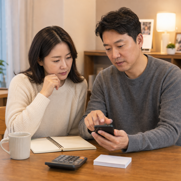 네이버플러스멤버십 내용을 확인하는 한국인 실사 이미지 2
