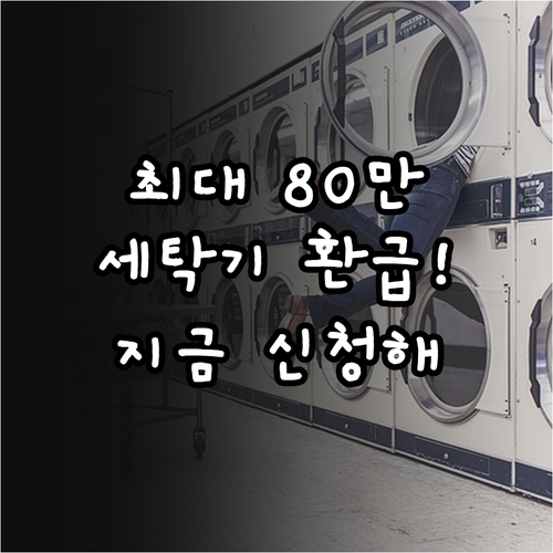 최대 80만원 지원 소상공인 세탁기 ..