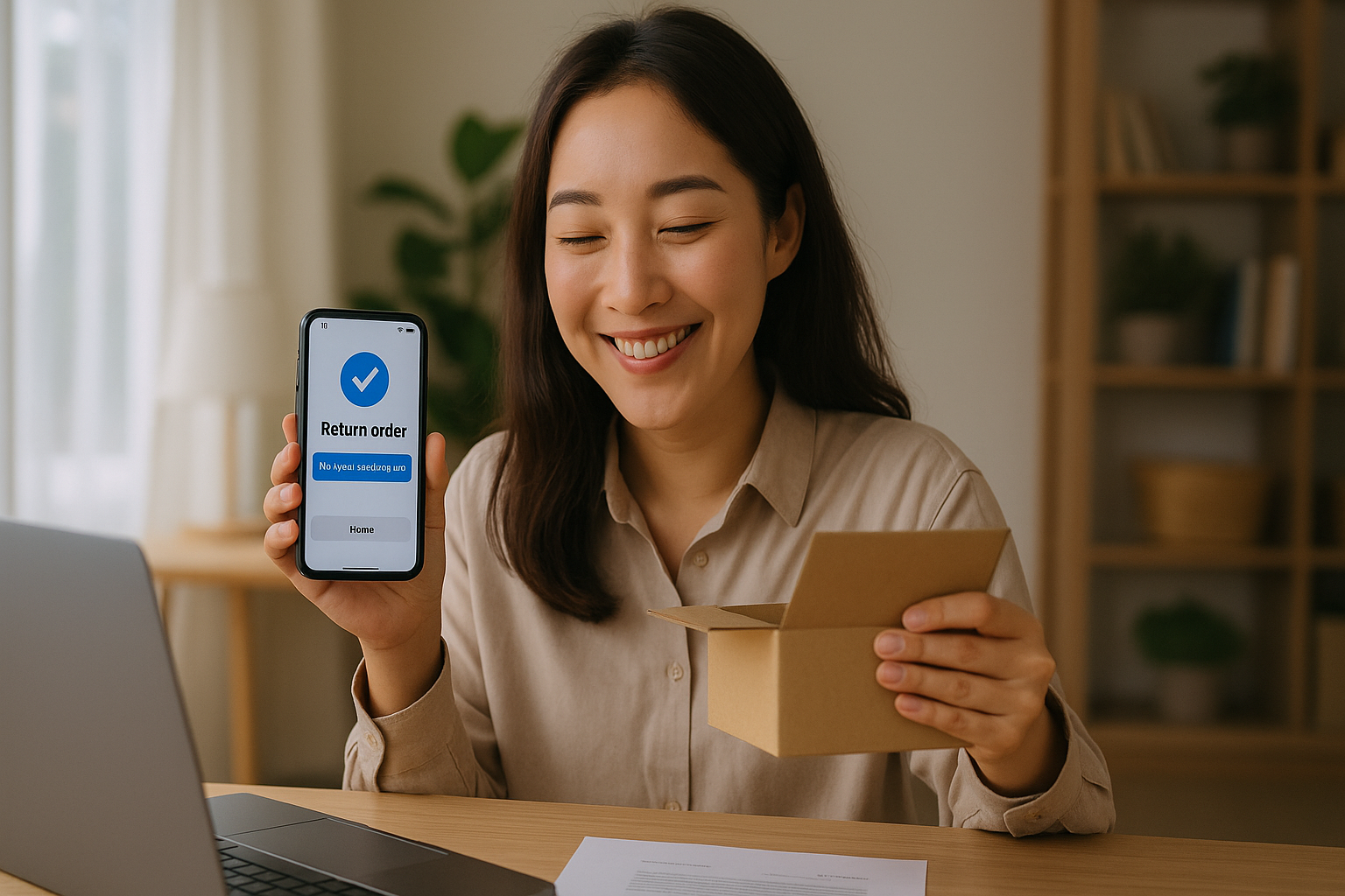 반품비 없이 간편하게 반품 절차를 진행하는 고객