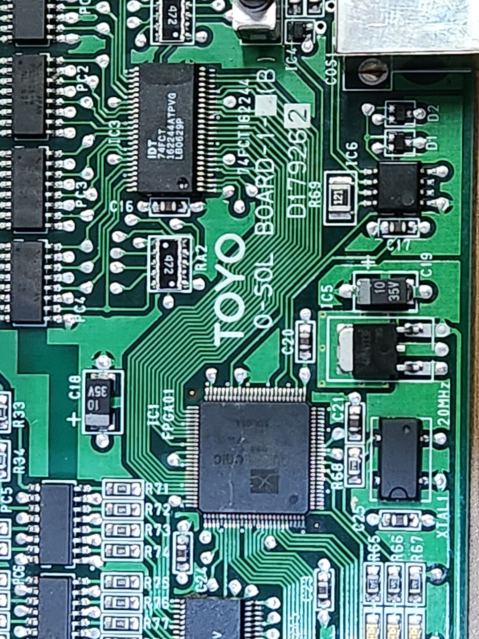토요(TOYO) PCB기판 O-SOL BOARD D179262 동작불능 수리 완료