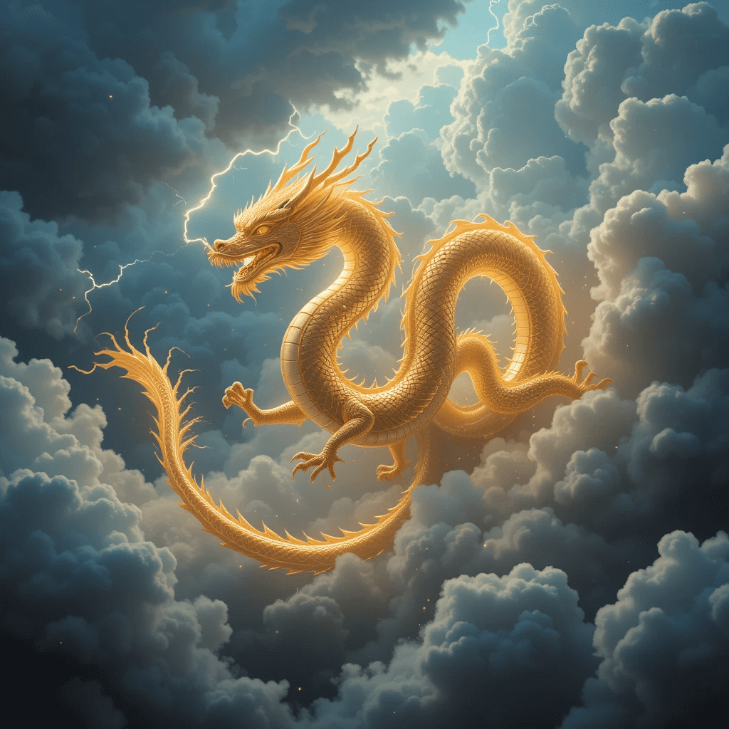 대박 태몽의 대표 꿈 홍보 포스터로 용꿈입니다.