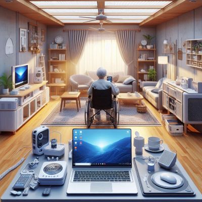 ICT 장비가 설치된 독거노인 가정의 모습