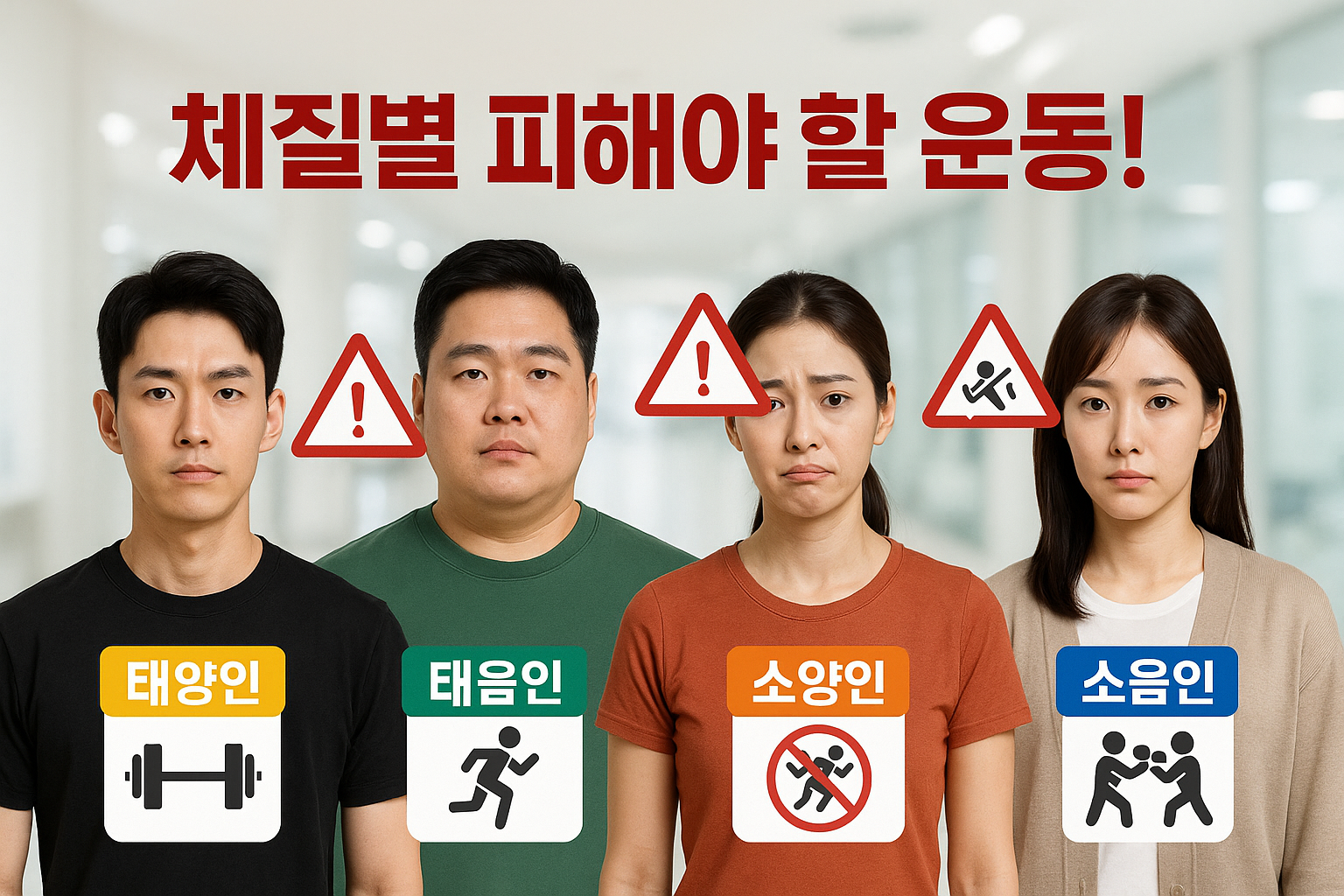 1. 체질별 피해야 할 운동