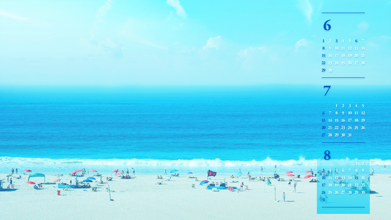 02 해수욕장 B - 2025년7월 노트북배경화면