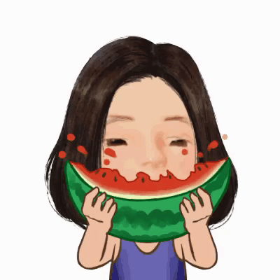 과일먹는 모습