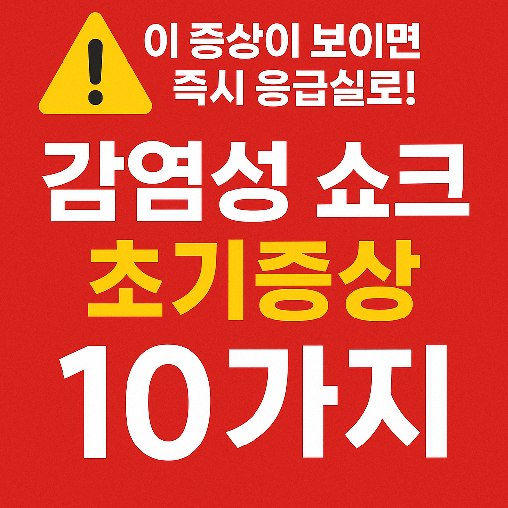 감염성 쇼크 초기증상