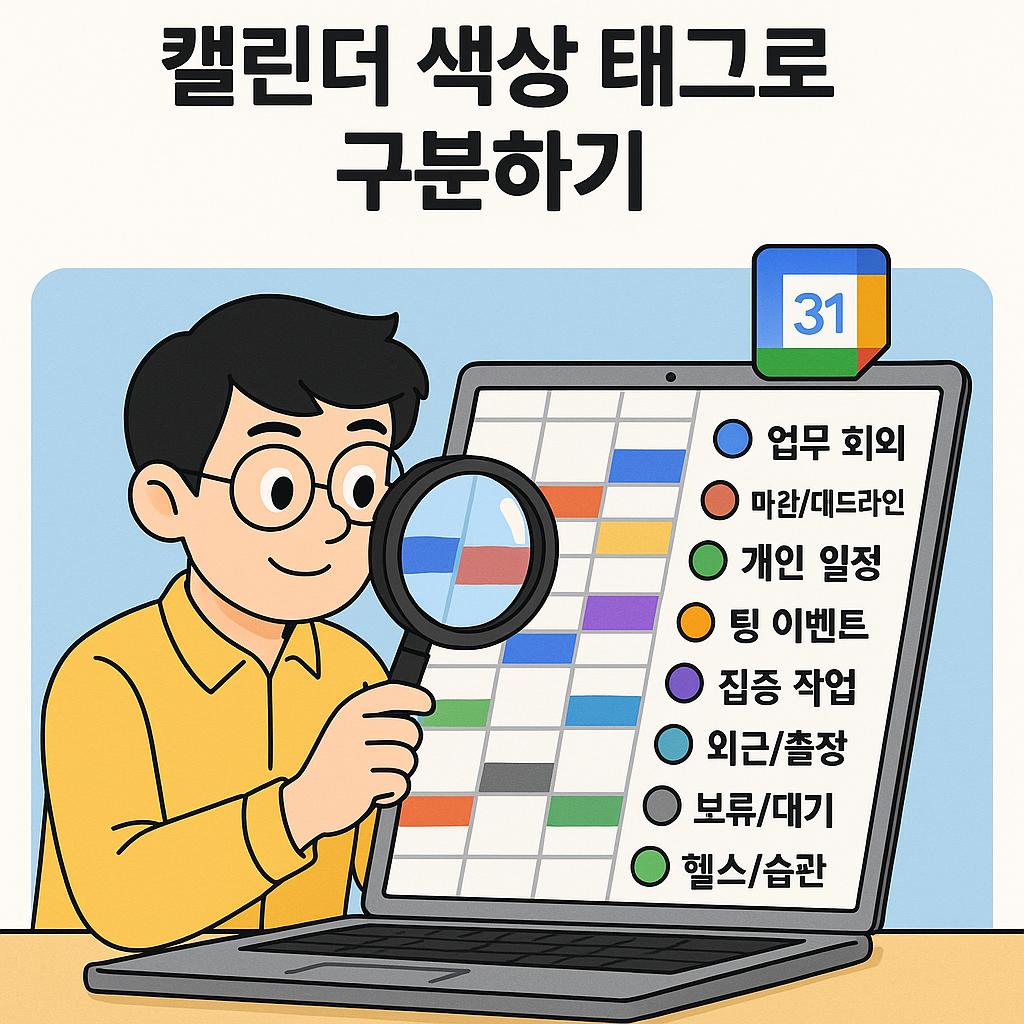 회사 일정부터 개인 약속까지! 캘린더 색상 태그로 구분하기