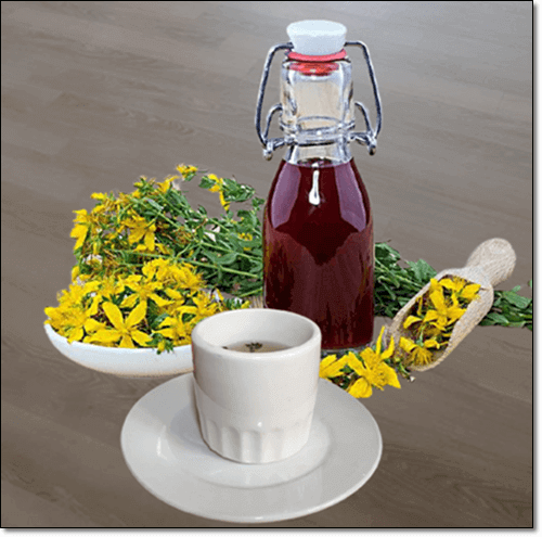 세인트존스워트 추출물과 차