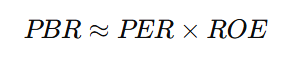 PBR과 ROE의 수학적 공식 관계