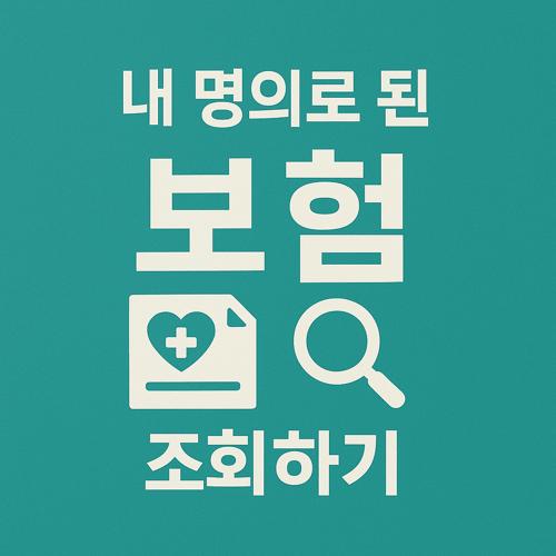 내 명의로 된 보험 조회 섬네일