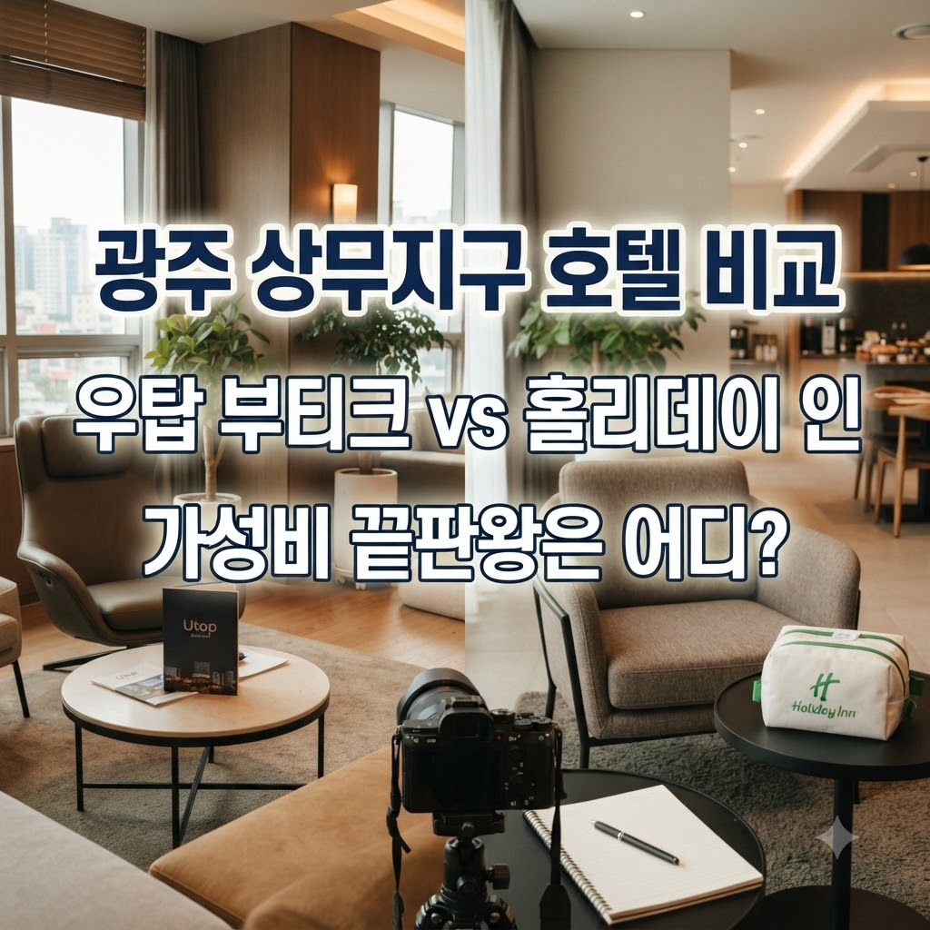 광주 상무지구 호텔 비교, 유탑 부티..