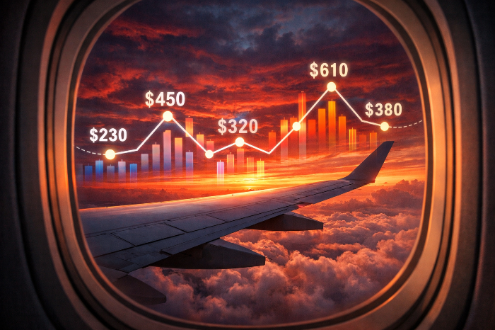 명절 기간 대체 이동 수단으로 활용되는 국내선 항공편과 가격 변동성.