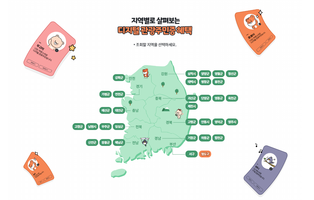 디지털관광주민증 혜택