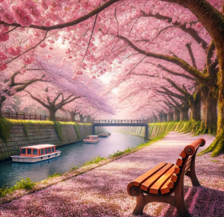 벚꽃 명소의 아름다운 사진