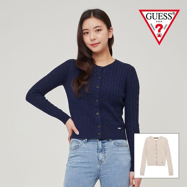 게스 진 s s 여성 여성 심플 케이블 가디건 한화솔루션㈜ om1s4715