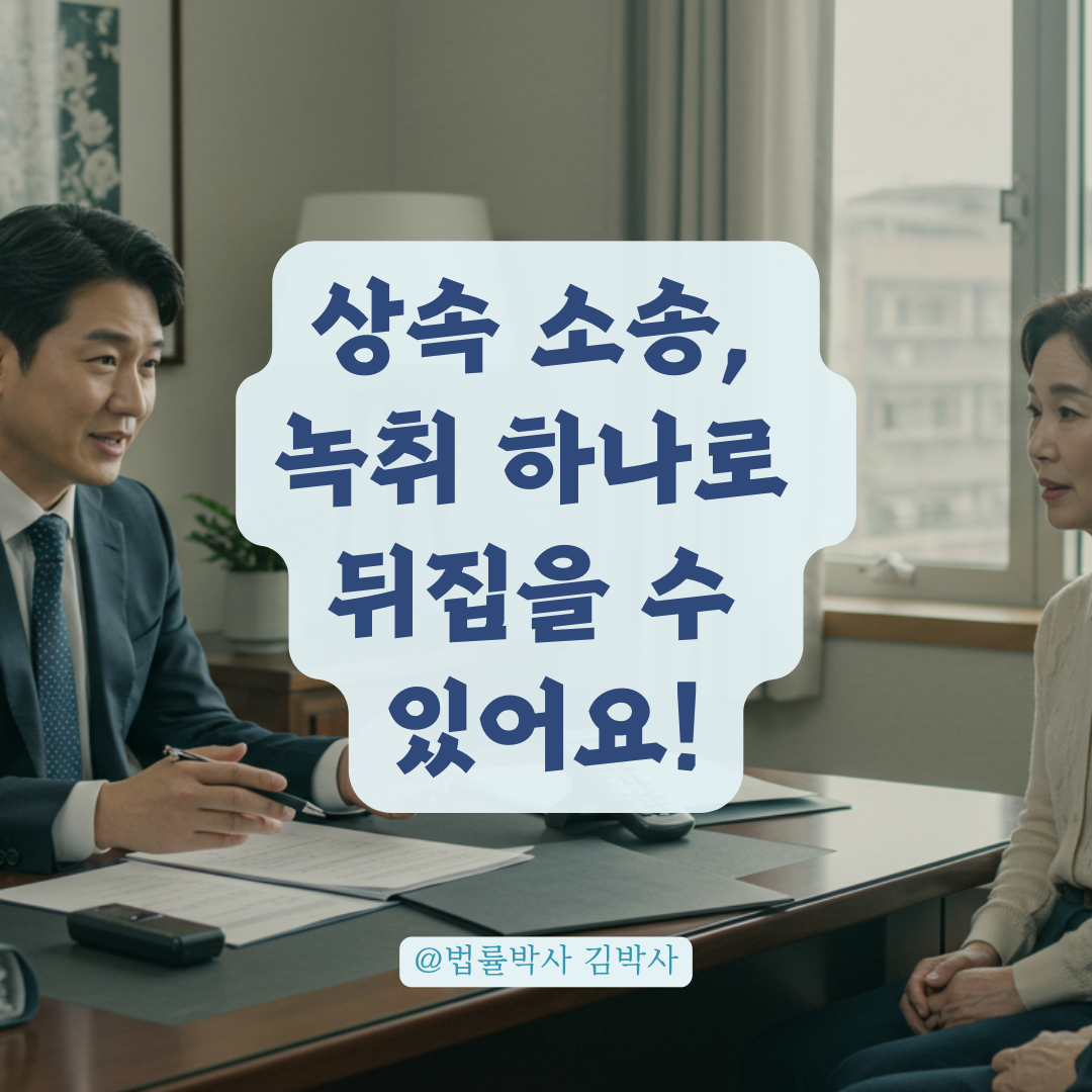 상속 분쟁 시 꼭 알아야 할 녹취 활용법