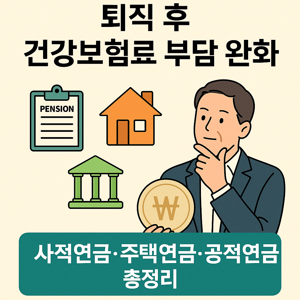 퇴직 후 건강보험료 부담 완화 방법｜사적연금&middot;주택연금&middot;공적연금 총정리