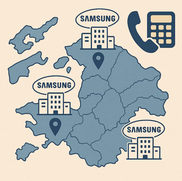 인천광역시 지역에 위치한 삼성전자 서비스센터(고객센터) 위치 및 전화번호 정보