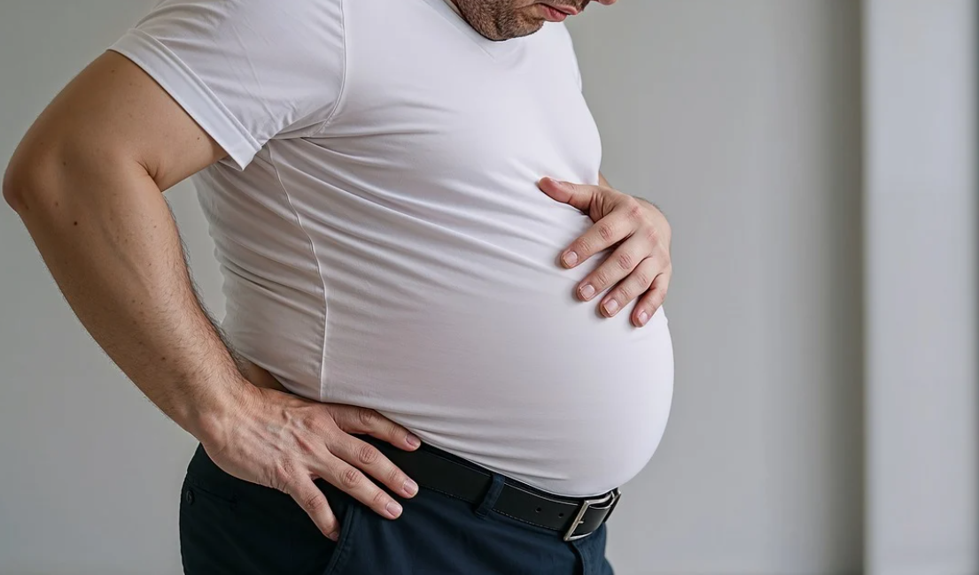 내장 지방이 많이 쌓여 있는 복부 비만 남성