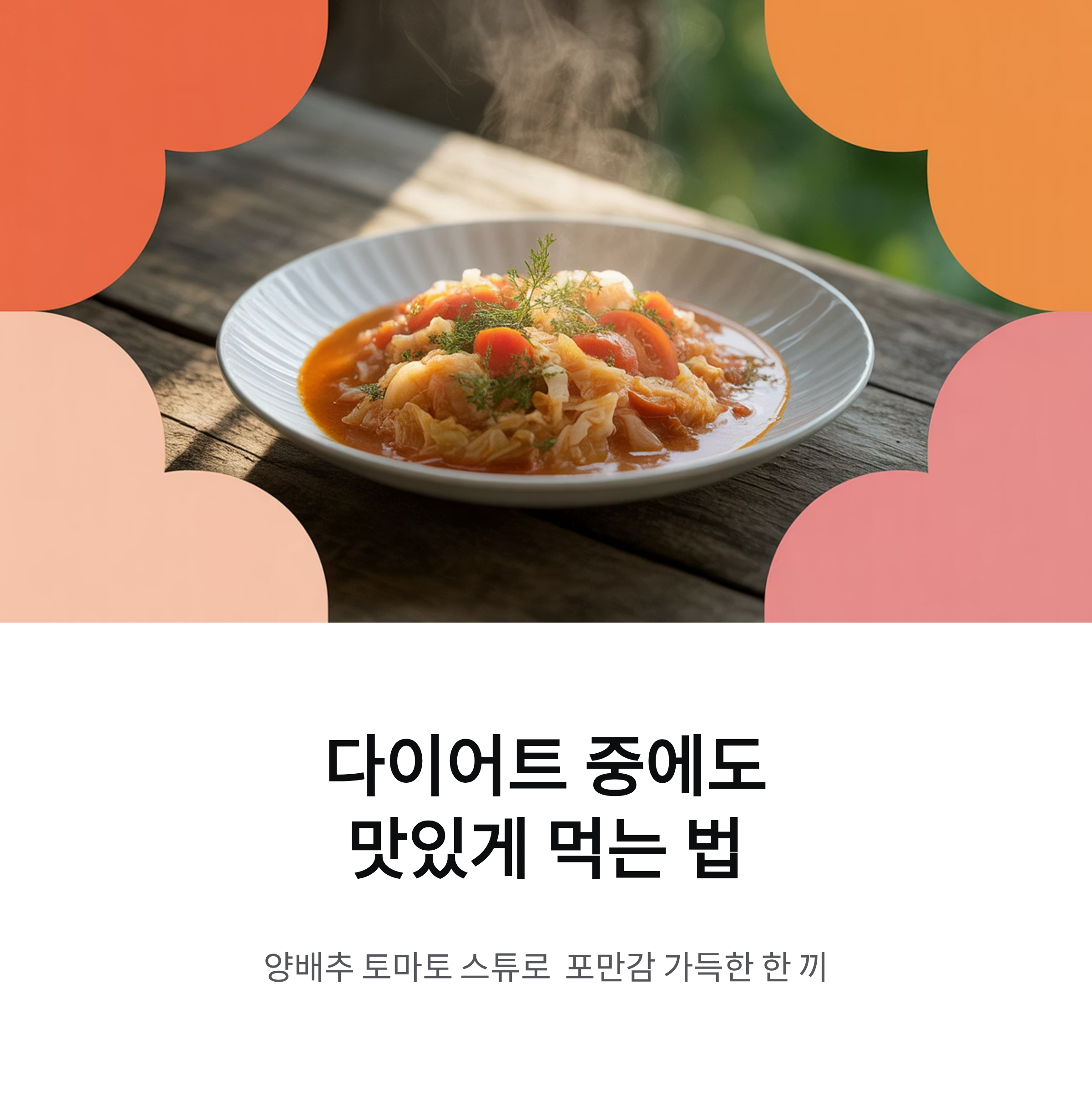 포만감 가득한 양배추 토마토 스튜, 다이어트용으로 딱 좋아요