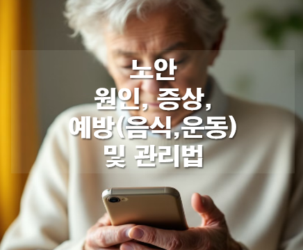 노안 원인, 증상, 예방(음식,운동) 및 관리법