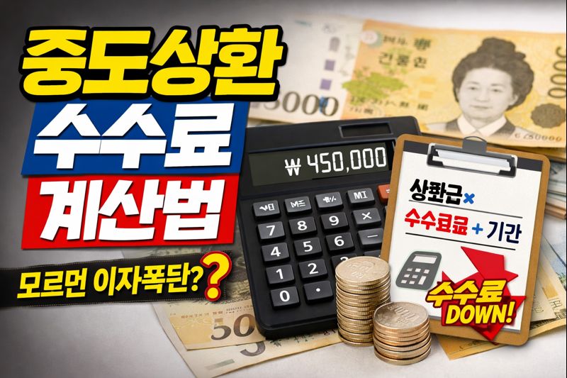 중도상환 수수료 계산법, 이걸 몰라서 이자 손해 본다!