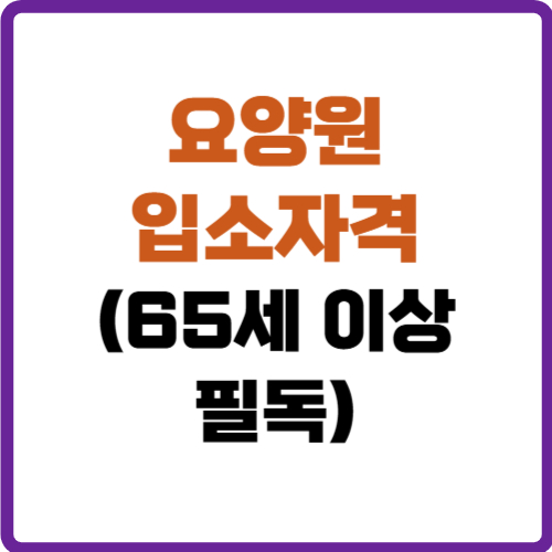 요양원 입소자격